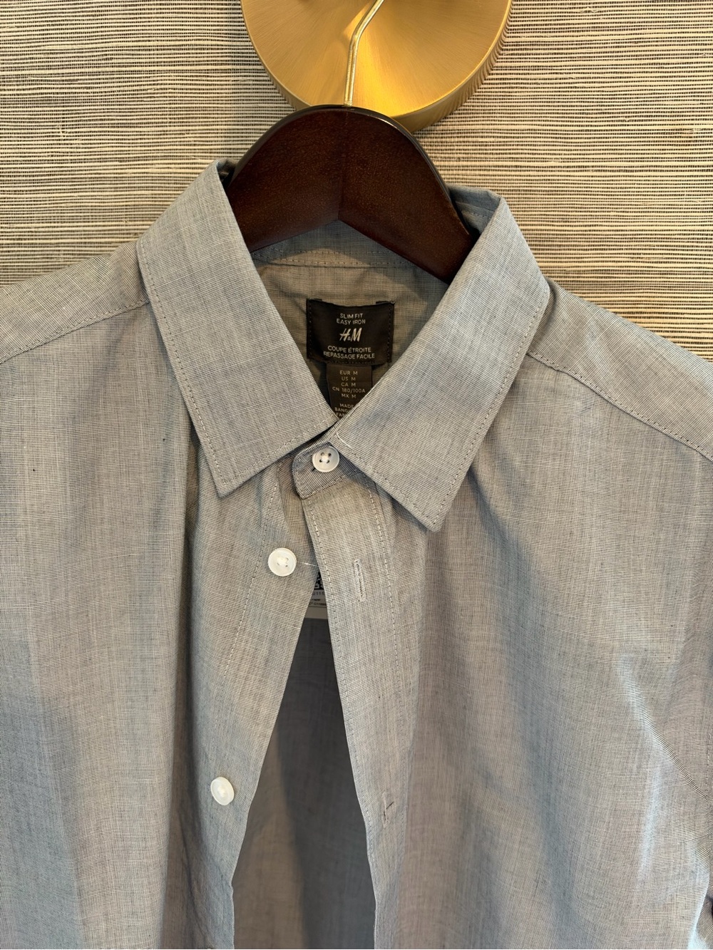 H&M Men’s Heather Light Blue Dress Shirt